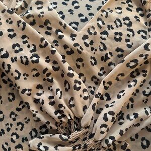 A New Day Animal Print V-Neck Top